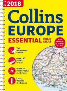 Collins Essential Road Atlas Europe (Spiral Bound)