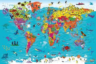 Collins Children's World Map (Sheet Map)