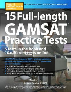 15 Full-length GAMSAT Practice Tests, Heaps of GAMSAT Sample Questions