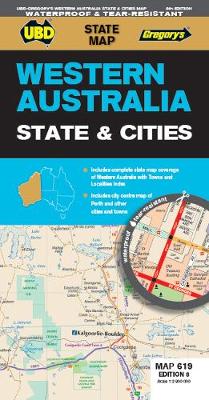 UBD State Map: Western Australia State & Cities Map 619  (8th Edition)