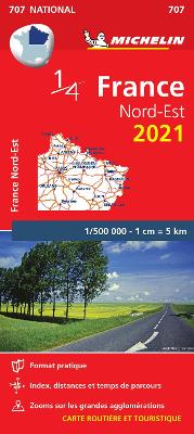 Michelin National Maps: Northeastern France (National Map 707)  (2021 Edition)