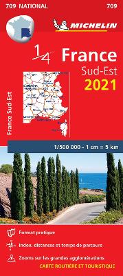 Michelin National Maps: Southeastern France 2021 (National Map 709)