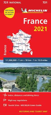 Michelin National Maps: France (National Map 721)  (2021 Edition)
