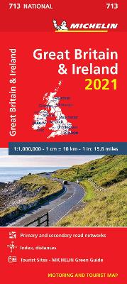 Michelin National Maps: Great Britain and Ireland (National Map 713)