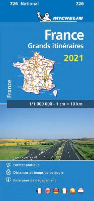 Michelin National Maps: France Route Planning (National Map 726)  (2021 Edition)