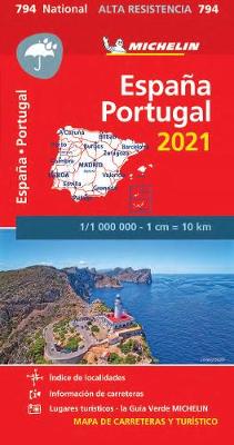 Michelin National Maps: Spain & Portugal 2021 - High Resistance National Map 794