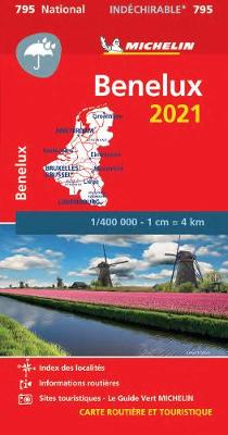 Michelin National Maps: Benelux (High Resistance National Map 795)  (2021 Edition)