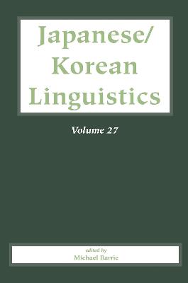 Japanese/Korean Linguistics Volume 27